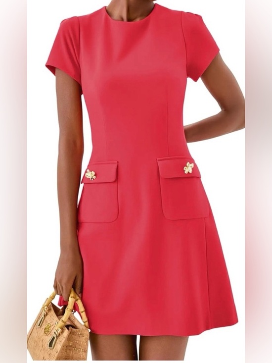 Lilly Pulitzer Dresses & Skirts - Lilly Pulitzer Coral-Red Short Sleeve Mini Dress